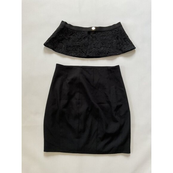 Guess Women's Lace Skirt In Black With Lace Attachment Size 2 - Picture 6 of 8